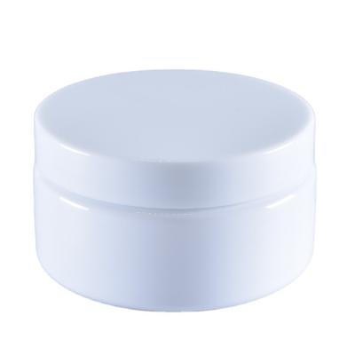 China High quality round cosmetic 250ml white PET plastic jar for hair mask and pomade for sale