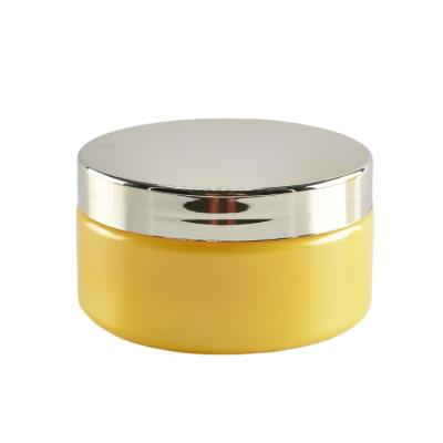 China Luxury 250 Ml Cosmetic Make Up Mask Cream Jar With Gold Plated PP Lid for sale