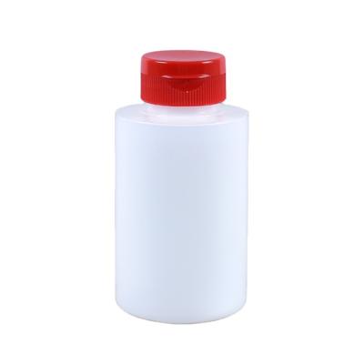 China 125ml Cosmetic Flat Shoulder HDPE Plastic Flip Top Cap Bottle for sale