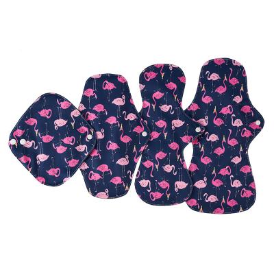 China Breathable Reusable Bamboo Charcoal Menstrual Pad Sanitary Pad Washable Bamboo Menstrual Pads for sale