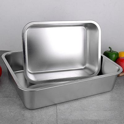 China Commercial For Cake / Chafing Dish Use Stainless Steel GN Pan Rectangular Baking Tray Food Serving Tray For Chafing Dish for sale