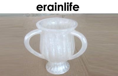 中国 白い宗教手の洗浄のコップ ポリレジン 2 つの大きいハンドル Erainlife 販売のため