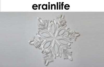 China Transparent Christmas Decoration Accessories Acrylic Lighting Snowflake for sale