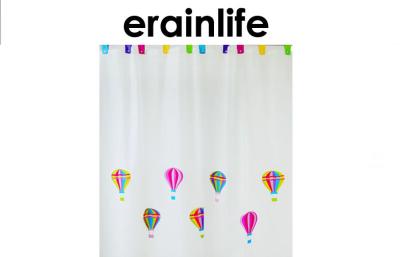 China REACH PVC Balloon Pattern Bathroom Shower Curtain White Bath Accessories for sale