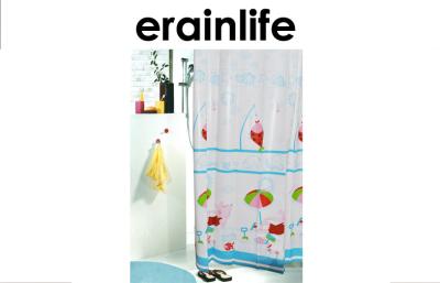 China Bath Hotel Brand Shower Curtain Cartoon Pattern PVC / PE material for sale