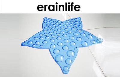 China La estrella azul impermeable modeló el PVC de las esteras de baño/el tamaño modificado para requisitos particulares PE en venta