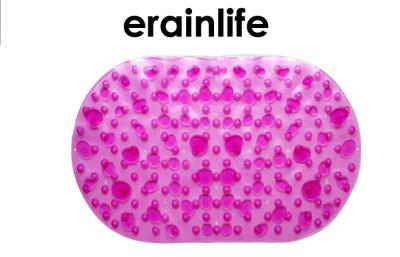 China Pink Round Bathroom Floor Mats PVC / PE For Supermarket / Home / Hotel for sale