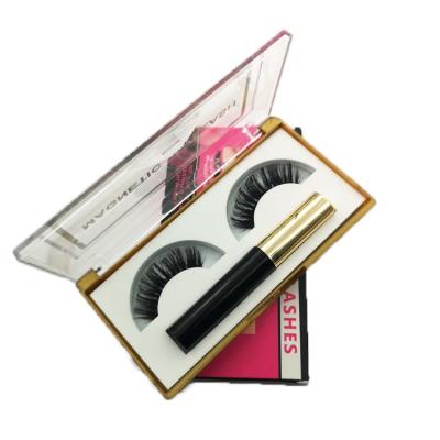 China Wholesale High Quality Lightweight Magnetic Eyeliner Thick Lashes Custom Private Label 3d Packaging Magnetic Eyelashes for sale