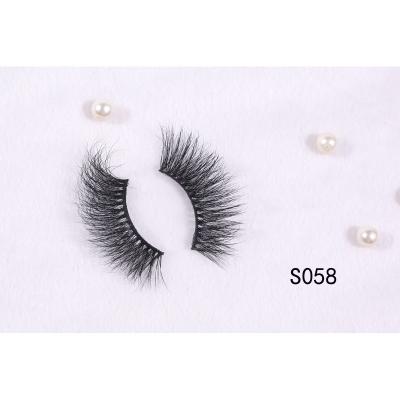 China Natural Soft Eye Lashes Thick Full Strip Lashes Soft Natural Hand Made Silk Tapered False Bulk 4D Mink Eyelashes Vendor Natural Wholesale for sale