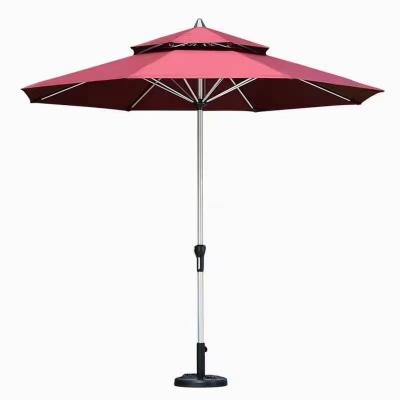 China Hot Selling Removable Cover Wooden Sunshade Lacquer Aluminum Outdoor Backyard Patio Umbrella for sale