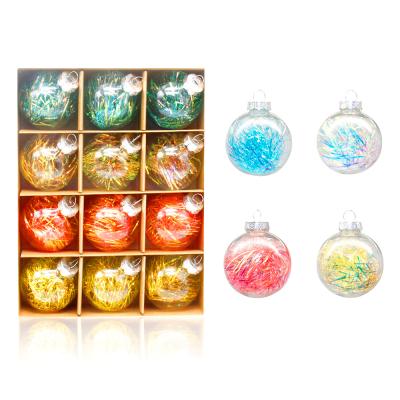 China Disposable Clear Acrylic Ball 6cm PET Newcomer Race Discrimination Plastic Christmas Decoration Ball for sale