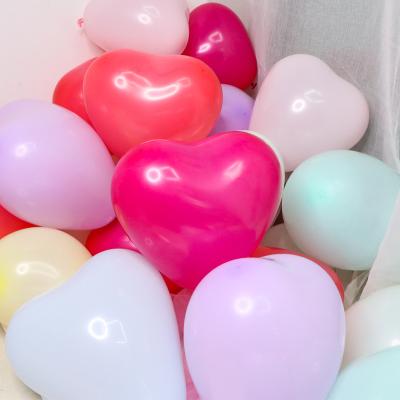 China Fashional High Quality 100 PCs Heart Shape Balloon Thicken Reusable Decoration Balloon Set for sale