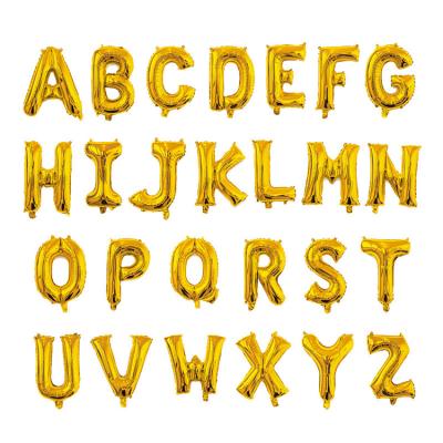 China Different Types Gold Sliver Globos A-z Alphabet Balloon Fashional Letters Foil Helium Balloons for sale