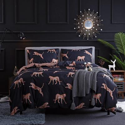 China Nondisposable Nordic Flower Printing Queen King Quilt Set Luxury Single Bedding Set Double With Pillowcase for sale