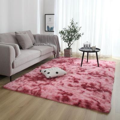 China Soft Non Slip Solid Square Comfortable Carpet Living Room Large Cushion Bedside Blanket for sale