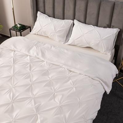 China Luxury Home Set Queen King Size Machine Pleat Pinch Pinch Duvet Comforter Cover Set Washable Soft Comfortable Twin Bedding Sets for sale