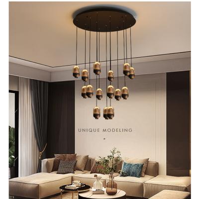 China Lumiamilano 2023 Modern Lighting Home Decoration LED Chandelier Desktop Mini Linear Pendant Light With Glass for sale