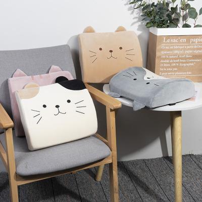 China Anti Dust Mite Pet Memory Foam Pillow Cute Lumbar Office Chair Back Cushion Car Seat Pain Relief Resting Soft Waist Cushion for sale