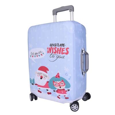 China Protect And Decotate Luggage Box Customized Printed Design Spandex Cover Device Luggage Cover for sale