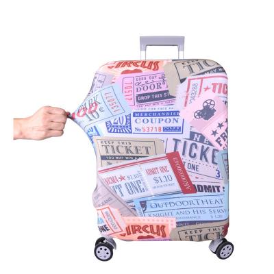 China China Factory High Elastic OEM Spandex Luggage Cover Promotional Printed Suitcase Cover Device for sale