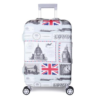 China Custom Polyester Elastic Spandex Suitcase Cover Protector Luggage Cover Travel Luggage Case Cover for sale