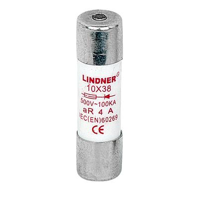 China High Performance Fast Acting Cylindrical Fuse Link 10x38 AR Fast Response Supplier LINDNER for sale