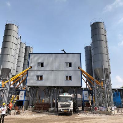 China HZS120 XDM Construction Material Stores JS Series Batch Concrete Plant For XinDa Brand Prepared Transit Truck for sale