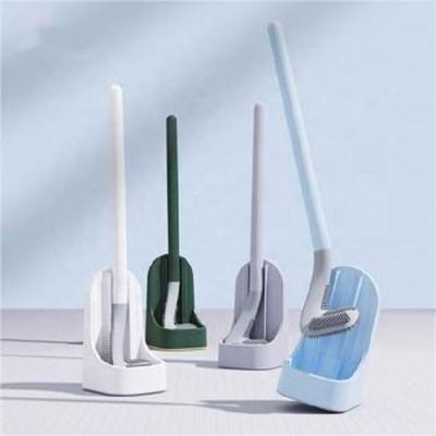 China Golf Sustainable Hot Selling Removable Silicone Toilet Sweep Set Wall Mounted Handled Cleaning Tool For Bathroom for sale