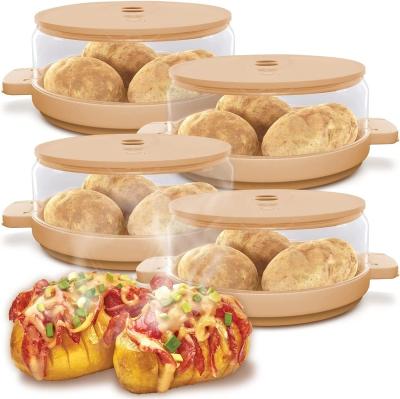 China New Arrival AS-SEEN-ON-TV Food Grade Microwave Stocked Hot Selling Safe Plastic Container For Cooking Potatoes for sale