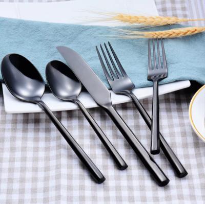 China Durable Forged Elegant Wedding Stainless Steel Cutlery Sets With Shining Hexagon Handle Gold Mirror Silverware Flatware Sets for sale