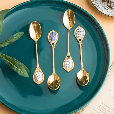 China Sustainable Cute Stainless Steel Mini Spoon For Creative Ceramic Cup Tea And Sugar Spoon Suitable For Families, Tea Party, Teaspoon Bars for sale