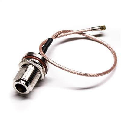 China Rear Bulkhead / Front Bulkhead / 4 Hole Clamp MMCX Cable Male Female MHF4 Type BNC MMCX-N With RG316 RG142 Coaxial 1.13 RF Jumper Copper Gold Assembly For Cameras for sale