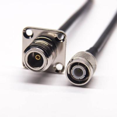 China Bulkhead Bulkhead / Front Bulkhead TNC Backflange / 4 Hole Cable Male Female RF Coaxial Macho To SMA N RG58 RG59 LMR240 LMR400 RP RP-TNC Assembly Plug-Plug Pigtail for sale