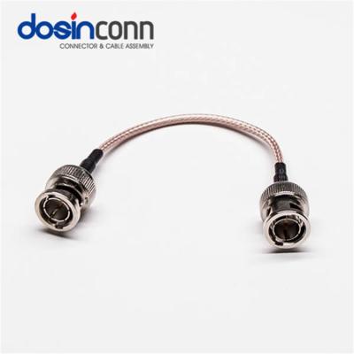 China Rear Bulkhead Cable / Front Bulkhead / 4 Hole Flange BNC BNC Cables Male to Male Video Coaxial Extension for sale