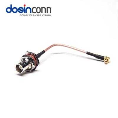 China Bulkhead / Rear Bulkhead Front / 4 Hole Audio Clamp MCX Male To Waterproof BNC RG316 Female Cable 100M for sale