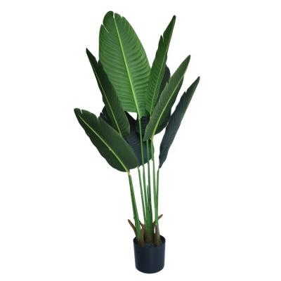 China High Quality Minimalist Home Decor Bonsai Banana Tree Fake Traveler-Tree Tropical Plant Greenery Artificial Plant Te koop