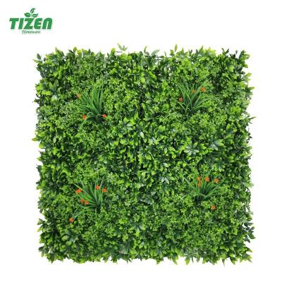 Chine Minimalist Tizen Green Grass Hedge Plant Wall Panel High Quality Plastic Boxwood Artificial Panels Topiary Plant For Outdoor Decor à vendre