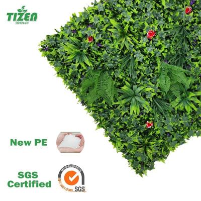 Chine Minimalist Tizen Green Grass Hedge Plant Wall Panel High Quality Plastic Boxwood Artificial Panels Topiary Plant For Outdoor Decor à vendre