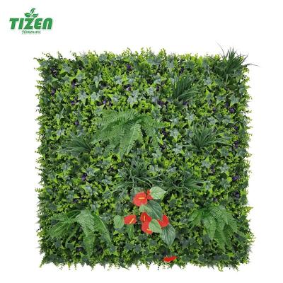 Chine High Quality Plastic Grass Wall Hedge Minimalist Tizen Greenery Boxwood Boxwood Panels For Home Garden Vertical Decoration à vendre