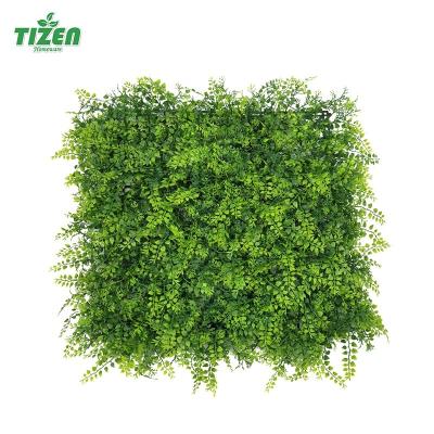 China Minimalist Tizen Hedge UV Resistant Green Home Decoration Jungle Outdoor Vertical Hanging Plant Artificial Grass Wall for sale