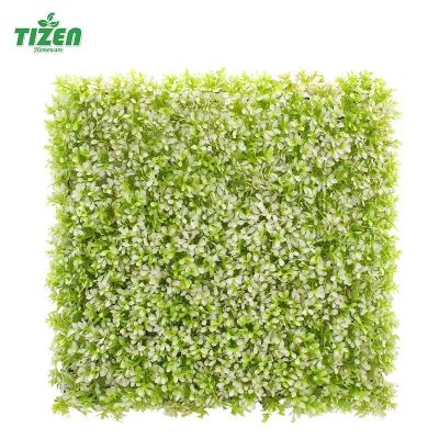 China Wholesale Vertical Indoor Outdoor Green Panel Boxwood Decoration Minimalist Tizen Plant Store Artificial Grass Wall for sale