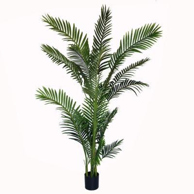 China Minimalist High Quality Home Decor Madagascar Bonsai Palm Fake Tropical Plant Greenery Artificial Plant Te koop