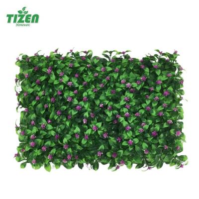 Chine Handmade Plastic Green Wall Minimalist Tizen Grass Boxwood Panel Mat Artificial Hedge for Garden Home Decoration à vendre