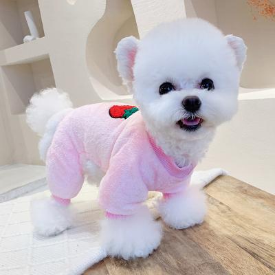 China Stocked Warm For Small Dogs Scrambled Clothes Winter Dog Outfits Pet Clothes Designer Wholesale Doggy Apparel Pampers Dog Clothes for sale