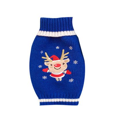 China Wholesale Stocked Winter Christmas Moose Sweater Dog Clothes Doggie Outfits Pet Clothes Designer Apparel Pets Dog Clothes for sale