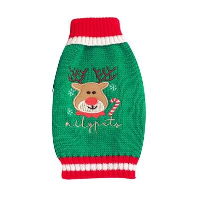 China Wholesale Stocked New Year Winter Christmas Sweater Dog Clothes Doggie Outfits Pet Clothes Designer Apparel Pets Dog Clothes for sale