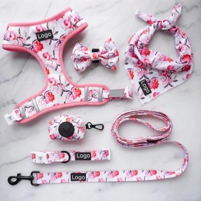 China 2021 Custom Made High Quality Personalized Sublimation Dog Harness Set for sale