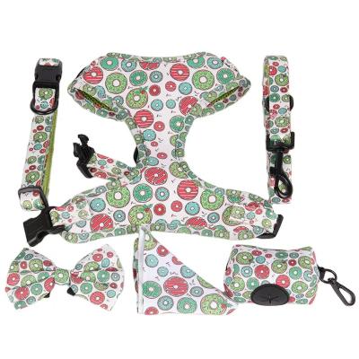 China Personalized 2021 Flowers Invest Dog Collar and Leash Harness Set for sale