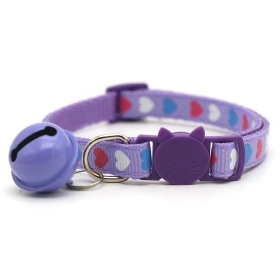 China Personalized Hot Selling Multicolor Adjustable Buckle Cat Collar With Bell for sale