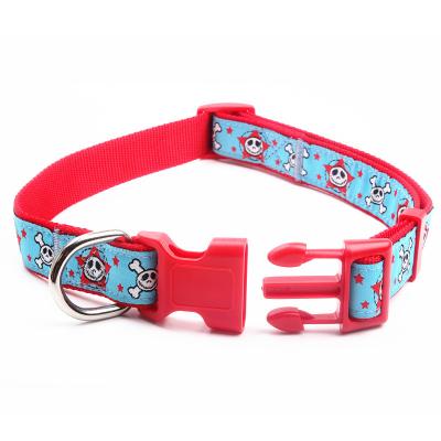 China Popular Two Layers Customized With Logo Woven Dog Collar for sale